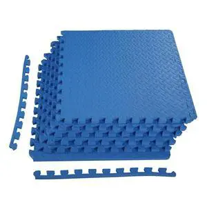 BalanceFrom Puzzle Exercise Mat 3/4" Thick, EVA Interlocking Foam Floor | Tiles for Home Gym, Mat for Home Workout Equipment, Floor Padding for Kids, Blue, 24 in x 24 in x 3/4 in, 24 Sq Ft - 6 Tiles BalanceFrom Puzzle Exercise Mat 3/4" Thick, EVA Interlocking Foam Floor | Tiles for Home Gym, Mat for Home Workout Equipment, Floor Padding for Kids, Blue, 24 in x 24 in x 3/4 in, 24 Sq Ft - 6 Tiles