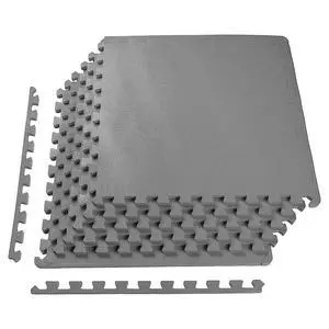 BalanceFrom Puzzle Exercise Mat 1/2" Thick, EVA Interlocking Foam Floor | Tiles for Home Gym, Mat for Home Workout Equipment, Floor Padding for Kids, Gray, 24 in x 24 in x 1/2 in, 24 Sq Ft - 6 Tiles BalanceFrom Puzzle Exercise Mat 1/2" Thick, EVA Interlocking Foam Floor | Tiles for Home Gym, Mat for Home Workout Equipment, Floor Padding for Kids, Gray, 24 in x 24 in x 1/2 in, 24 Sq Ft - 6 Tiles
