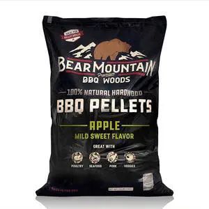 Bear Mountain All Natural Wood Pellets for Smoker, Grill & BBQ, 20 Lbs, Apple Bear Mountain All Natural Wood Pellets for Smoker, Grill & BBQ, 20 Lbs, Apple