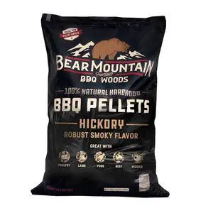 Bear Mountain All Natural Wood Pellets for Smoker, Grill & BBQ, 20 Lbs, Hickory Bear Mountain All Natural Wood Pellets for Smoker, Grill & BBQ, 20 Lbs, Hickory