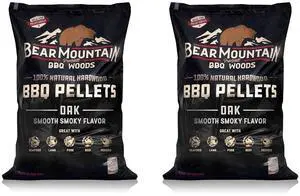 Bear Mountain Oak Wood Pellets for Smoker and Grill, 20lb Bag, 2-Pack | Works in All Pellet Grills, Pure 100% Hardwood - No Fillers or Oils - Delivers Low Ash & Rich, Authentic Smoke Flavor Bear Mountain Oak Wood Pellets for Smoker and Grill, 20lb Bag, 2-Pack | Works in All Pellet Grills, Pure 100% Hardwood - No Fillers or Oils - Delivers Low Ash & Rich, Authentic Smoke Flavor