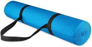 Fitvids All Purpose 1/4-Inch High Density Anti-Tear Exercise Yoga Mat with Carrying Strap, Multiple Colors Fitvids All Purpose 1/4-Inch High Density Anti-Tear Exercise Yoga Mat with Carrying Strap, Multiple Colors