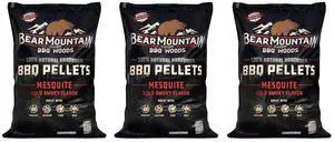 Bear Mountain BBQ FK17 Premium 20 Pounds All Natural Hardwood Mesquite BBQ Hardwood Smoker Pellets for Outdoor Electric Grilling and Smokers (3 Pack) Bear Mountain BBQ FK17 Premium 20 Pounds All Natural Hardwood Mesquite BBQ Hardwood Smoker Pellets for Outdoor Electric Grilling and Smokers (3 Pack)