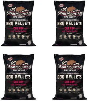 Bear Mountain BBQ FK13 Premium All-Natural Hardwood Mild and Fruity Cherry BBQ Smoker Pellets for Outdoor Grilling, 20 Pounds (4 Pack) Bear Mountain BBQ FK13 Premium All-Natural Hardwood Mild and Fruity Cherry BBQ Smoker Pellets for Outdoor Grilling, 20 Pounds (4 Pack)