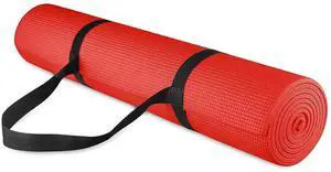 Fitvids All Purpose 1/4-Inch High Density Anti-Tear Exercise Yoga Mat with Carrying Strap, Multiple Colors Fitvids All Purpose 1/4-Inch High Density Anti-Tear Exercise Yoga Mat with Carrying Strap, Multiple Colors