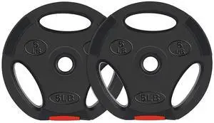 Signature Fitness Vinyl Standard Plate Weight Plate for Strength Training and Weightlifting, Multiple Sizes Signature Fitness Vinyl Standard Plate Weight Plate for Strength Training and Weightlifting, Multiple Sizes