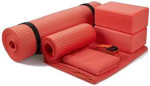 BalanceFrom 7-Piece Yoga Set with 71x24x0.5 Inches Extra Thick Mat and Carrying Sling Includes 2 Blocks, Stretch Strap, 2 Towels, and Knee Pad for Home, Studio, and Gym Workouts BalanceFrom 7-Piece Yoga Set with 71x24x0.5 Inches Extra Thick Mat and Carrying Sling Includes 2 Blocks, Stretch Strap, 2 Towels, and Knee Pad for Home, Studio, and Gym Workouts