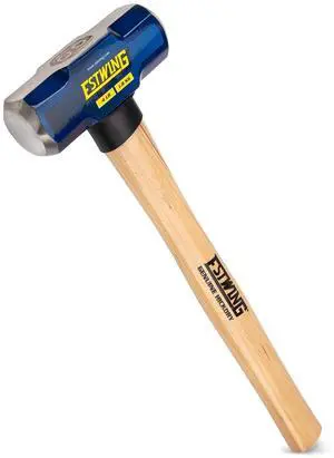 Estwing 4-Pound Hard Face Sledge Hammer - 16-Inch Hickory Handle, Ergonomic Grip, Durable Construction for Demolition & Stake Driving Estwing 4-Pound Hard Face Sledge Hammer - 16-Inch Hickory Handle, Ergonomic Grip, Durable Construction for Demolition & Stake Driving