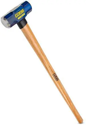 Estwing 6-Pound Hard Face Sledge Hammer - 36-Inch Hickory Handle, Ergonomic Grip, Durable Construction for Demolition & Stake Driving Estwing 6-Pound Hard Face Sledge Hammer - 36-Inch Hickory Handle, Ergonomic Grip, Durable Construction for Demolition & Stake Driving