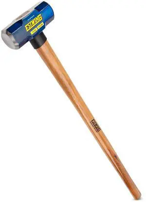 Estwing 8-Pound Hard Face Sledge Hammer - 36-Inch Hickory Handle, Ergonomic Grip, Durable Construction for Demolition & Stake Driving Estwing 8-Pound Hard Face Sledge Hammer - 36-Inch Hickory Handle, Ergonomic Grip, Durable Construction for Demolition & Stake Driving