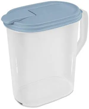 Sterilite Hinged Pitcher with Handle for Home & Kitchen, 1 Gallon, 24-Pack | Clear Plastic Pitchers and Drink Containers for Serving Water, Tea, Lemonade, Coffee, Soda, and Other Beverages Sterilite Hinged Pitcher with Handle for Home & Kitchen, 1 Gallon, 24-Pack | Clear Plastic Pitchers and Drink Containers for Serving Water, Tea, Lemonade, Coffee, Soda, and Other Beverages