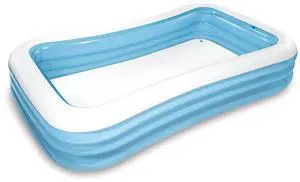 INTEX 58484EP Swim Center Inflatable Family Pool: 277 Gallon Capacity 120" x 72" x 22" Blue INTEX 58484EP Swim Center Inflatable Family Pool: 277 Gallon Capacity 120" x 72" x 22" Blue