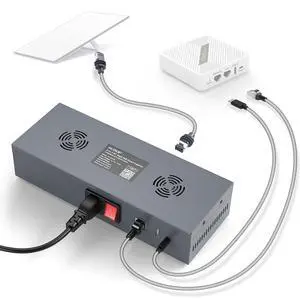 200W Starlink Gen 3 PoE Injector Adapter for Starlink Standard 4/4X | AC 110-260V to DC 54V 3A GigE passive PoE with surge ESD protection & USB-C PD & USB-A fast charging for RV & off-grid use 200W Starlink Gen 3 PoE Injector Adapter for Starlink Standard 4/4X | AC 110-260V to DC 54V 3A GigE passive PoE with surge ESD protection & USB-C PD & USB-A fast charging for RV & off-grid use