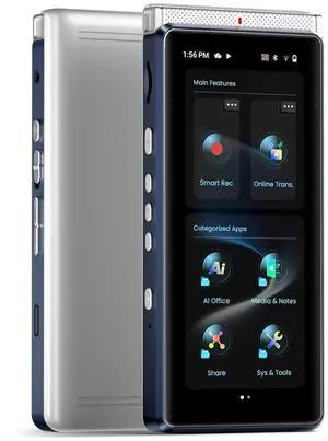 PR1 AI Voice Recorder, Transcription & Translation with AI, 3.99 inch 64GB Smart Summarize, Offline AI Processing Note Taker for Meeting & Lectures, Translation for Business Travel, Silver PR1 AI Voice Recorder, Transcription & Translation with AI, 3.99 inch 64GB Smart Summarize, Offline AI Processing Note Taker for Meeting & Lectures, Translation for Business Travel, Silver