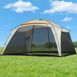 Screen House Tent 12x12 FT with Mesh Walls & 2 Zipper Doors | Portable Sunshade Screen Room Canopy Shelter with Carry Bay, Outdoor Gazebo for 10 People Backyard Picnic Camping Patio Beach Screen House Tent 12x12 FT with Mesh Walls & 2 Zipper Doors | Portable Sunshade Screen Room Canopy Shelter with Carry Bay, Outdoor Gazebo for 10 People Backyard Picnic Camping Patio Beach