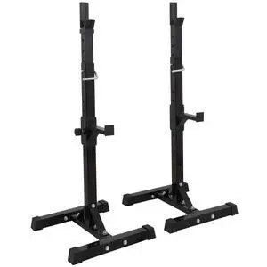 Adjustable Squat Rack Stands 40"-66" Pair Bench Press Rack for Home Gym Sturdy Steel Barbell Dumbbell Rack Stands 550Lbs Adjustable Squat Rack Stands 40"-66" Pair Bench Press Rack for Home Gym Sturdy Steel Barbell Dumbbell Rack Stands 550Lbs