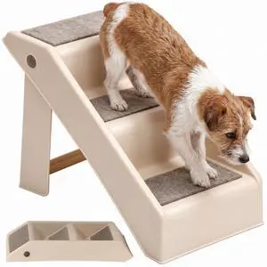 3-Step Dog Stairs for Small Dogs and Cats, Non-Slip Dog Steps for High Beds, Couch, Sofa, Sturdy Pet Steps 3-Step Dog Stairs for Small Dogs and Cats, Non-Slip Dog Steps for High Beds, Couch, Sofa, Sturdy Pet Steps