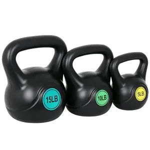 Kettlebell Set with Wide Grip Flat Base 5lb, 10lb, 15lb, 20lb, 25lb for Home Gym Exercise Weightlifting Strength Core Training Fitness Kettlebell Set with Wide Grip Flat Base 5lb, 10lb, 15lb, 20lb, 25lb for Home Gym Exercise Weightlifting Strength Core Training Fitness