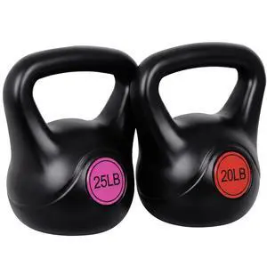Kettlebell Set with Wide Grip Flat Base 5lb, 10lb, 15lb, 20lb, 25lb for Home Gym Exercise Weightlifting Strength Core Training Fitness Kettlebell Set with Wide Grip Flat Base 5lb, 10lb, 15lb, 20lb, 25lb for Home Gym Exercise Weightlifting Strength Core Training Fitness