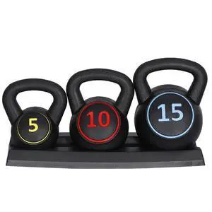 Kettlebell Set with Storage Rack 5lb, 10lb, 15lb, 20lb Concrete for Home Gym Exercise Weightlifting Strength Core Training Fitness Kettlebell Set with Storage Rack 5lb, 10lb, 15lb, 20lb Concrete for Home Gym Exercise Weightlifting Strength Core Training Fitness