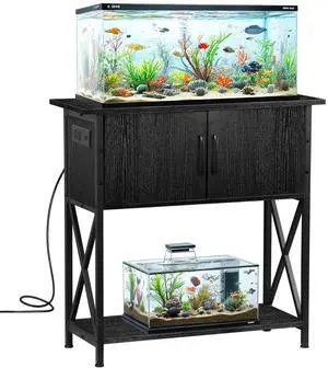 29 Gallon Aquarium Stand with Cabinet Storage Metal Fish Tank Stand for 20 Gallon Long Aquariums, 330LBS Capacity (30.7" L*12.6" W) 29 Gallon Aquarium Stand with Cabinet Storage Metal Fish Tank Stand for 20 Gallon Long Aquariums, 330LBS Capacity (30.7" L*12.6" W)