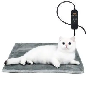 Pet Heating Pad for Dogs Cats with Timer and Soft Cover, 20x16in | Adjustable Temperature and Waterproof Pet Heated Mat, Electric Heating Pet Bed with Chew Resistant Cord and Washable Cover Pet Heating Pad for Dogs Cats with Timer and Soft Cover, 20x16in | Adjustable Temperature and Waterproof Pet Heated Mat, Electric Heating Pet Bed with Chew Resistant Cord and Washable Cover