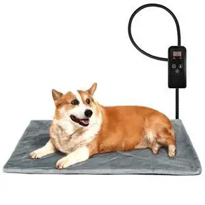Pet Heating Pad for Dogs Cats with Timer and Soft Cover, 30x18in | Adjustable Temperature and Waterproof Pet Heated Mat, Electric Heating Pet Bed with Chew Resistant Cord and Washable Cover Pet Heating Pad for Dogs Cats with Timer and Soft Cover, 30x18in | Adjustable Temperature and Waterproof Pet Heated Mat, Electric Heating Pet Bed with Chew Resistant Cord and Washable Cover