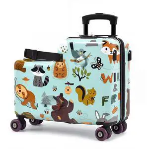 20" Kids Ride On Suitcase, Lightweight Hardshell Travel Luggage with Wheels | Child Safety Design, Built-In Safety Belt, Stable Footrest, 360° Spinner Wheels, TSA Lock, Cute Pattern, Organized Storage 20" Kids Ride On Suitcase, Lightweight Hardshell Travel Luggage with Wheels | Child Safety Design, Built-In Safety Belt, Stable Footrest, 360° Spinner Wheels, TSA Lock, Cute Pattern, Organized Storage