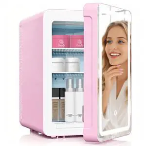 16L/20L Skincare Fridge with LED Mirror, Small Fridge for Makeup | Portable Skin Care Fridge for Beauty, Cosmetics, Personal Mini Refrigerator for Food, Office, Dorm, Car, Cooler & Warmer 16L/20L Skincare Fridge with LED Mirror, Small Fridge for Makeup | Portable Skin Care Fridge for Beauty, Cosmetics, Personal Mini Refrigerator for Food, Office, Dorm, Car, Cooler & Warmer