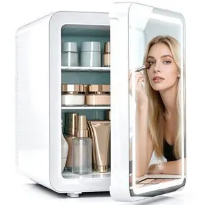 16L/20L Skincare Fridge with LED Mirror, Small Fridge for Makeup | Portable Skin Care Fridge for Beauty, Cosmetics, Personal Mini Refrigerator for Food, Office, Dorm, Car, Cooler & Warmer 16L/20L Skincare Fridge with LED Mirror, Small Fridge for Makeup | Portable Skin Care Fridge for Beauty, Cosmetics, Personal Mini Refrigerator for Food, Office, Dorm, Car, Cooler & Warmer