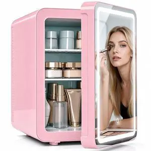 16L/20L Skincare Fridge with LED Mirror, Small Fridge for Makeup | Portable Skin Care Fridge for Beauty, Cosmetics, Personal Mini Refrigerator for Food, Office, Dorm, Car, Cooler & Warmer 16L/20L Skincare Fridge with LED Mirror, Small Fridge for Makeup | Portable Skin Care Fridge for Beauty, Cosmetics, Personal Mini Refrigerator for Food, Office, Dorm, Car, Cooler & Warmer