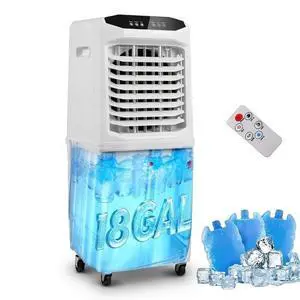 18Gal Swamp Cooler, 3300CFM Evaporative Cooler with Detachable Foldable Water Tank,120°Oscillation,12H Timer,3 Speeds,Portable Air Conditioner for Room,Indoor,Outdoor (white, 18 GAL) 18Gal Swamp Cooler, 3300CFM Evaporative Cooler with Detachable Foldable Water Tank,120°Oscillation,12H Timer,3 Speeds,Portable Air Conditioner for Room,Indoor,Outdoor (white, 18 GAL)
