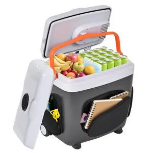 32Quart (30L) Electric Car Cooler & Warmer with Wheels & Handle | 12 Volt DC & 110V AC Thermoelectric Car Refrigerator, Portable Plug in Cooler for Car, Camping, Travel, Truck, Picnic 32Quart (30L) Electric Car Cooler & Warmer with Wheels & Handle | 12 Volt DC & 110V AC Thermoelectric Car Refrigerator, Portable Plug in Cooler for Car, Camping, Travel, Truck, Picnic