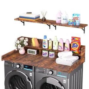 Washer Dryer Countertop, Laundry Countertop Over Washer And Dryer, Washer And Dryer Covers For The Top For Laundry Room Organization, Washer And Dryer Countertop Shelves (Oka Brown, 53.9*27.5*12) Washer Dryer Countertop, Laundry Countertop Over Washer And Dryer, Washer And Dryer Covers For The Top For Laundry Room Organization, Washer And Dryer Countertop Shelves (Oka Brown, 53.9*27.5*12)