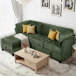 Oversized Modular Sectional Sofa with Storage, Chenille Convertible Couch | Storage Under Every Seat, Soft Chenille Fabric, Modular Design, Convertible Layout, Extra Deep Seats Oversized Modular Sectional Sofa with Storage, Chenille Convertible Couch | Storage Under Every Seat, Soft Chenille Fabric, Modular Design, Convertible Layout, Extra Deep Seats