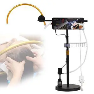 Freestanding Head Spa Equipment with Water Circulation & Temp Controller | Timer & Temp Controller, Powerful Pump, Japanese Waterfall Scalp Massage for Salon & Home Use, Fits Shampoo Bowls Under 43" H Freestanding Head Spa Equipment with Water Circulation & Temp Controller | Timer & Temp Controller, Powerful Pump, Japanese Waterfall Scalp Massage for Salon & Home Use, Fits Shampoo Bowls Under 43" H