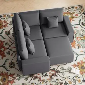 Oversized Modular Sectional Sofa, Corduroy Cloud Couch with Deep Seat | Flexible Configurations, High-Resilience Foam, Wide Armrests, Durable Frame Support, Removable Washable Covers, Easy Assembly Oversized Modular Sectional Sofa, Corduroy Cloud Couch with Deep Seat | Flexible Configurations, High-Resilience Foam, Wide Armrests, Durable Frame Support, Removable Washable Covers, Easy Assembly