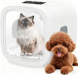 52L Automatic Pet Dryer Box, Hands-Free Hair Grooming Dryer for Cats & Dogs | Hair Dryer Box for Pets Large Capacity 360°Fast Drying Adjustable Temperature Wind Speed Quiet Timer Interior Light White 52L Automatic Pet Dryer Box, Hands-Free Hair Grooming Dryer for Cats & Dogs | Hair Dryer Box for Pets Large Capacity 360°Fast Drying Adjustable Temperature Wind Speed Quiet Timer Interior Light White