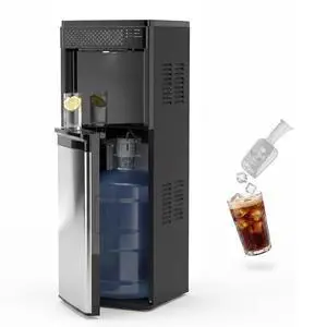 3 in 1 Water Cooler Dispenser with Ice Maker, Bottom-Loading Hot and Cold Water Dispenser for Home Office, 33lbs/24H, 3 or 5 Gallon, Child Lock, Bullet Ice, White 3 in 1 Water Cooler Dispenser with Ice Maker, Bottom-Loading Hot and Cold Water Dispenser for Home Office, 33lbs/24H, 3 or 5 Gallon, Child Lock, Bullet Ice, White