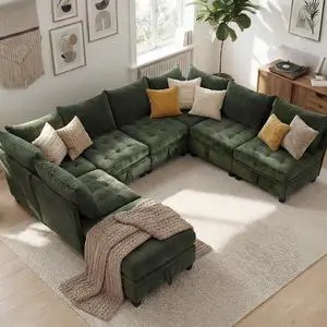Oversized Modular Sectional Sofa with Storage, Chenille Convertible Couch | Storage Under Every Seat, Soft Chenille Fabric, Modular Design, Convertible Layout, Extra Deep Seats Oversized Modular Sectional Sofa with Storage, Chenille Convertible Couch | Storage Under Every Seat, Soft Chenille Fabric, Modular Design, Convertible Layout, Extra Deep Seats
