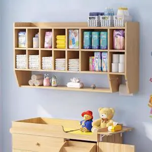 Wall-Mount Diaper Organizer, Adjustable Cubbies for Nursery & Daycare | Extra-wide diaper cubbies · Adjustable storage dividers · Built-in paper towel holder · Nursery & daycare organization Wall-Mount Diaper Organizer, Adjustable Cubbies for Nursery & Daycare | Extra-wide diaper cubbies · Adjustable storage dividers · Built-in paper towel holder · Nursery & daycare organization