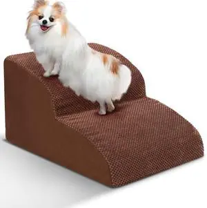Dog Stairs for Small Dogs - High Density Foam Pet Steps, Extra Wide Dog Ramp with Non-Slip Bottom for High Beds, Couch and Sofa, Best for Dogs Injured, Older Doggy Cats Dog Stairs for Small Dogs - High Density Foam Pet Steps, Extra Wide Dog Ramp with Non-Slip Bottom for High Beds, Couch and Sofa, Best for Dogs Injured, Older Doggy Cats