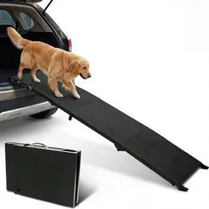 71" Long Dog Ramp for Car, Folding Pet Ramps for Large Dogs with Non-Slip Surface, Portable Dog Car Ramp for Car SUV & Truck Up to 350LBS 71" Long Dog Ramp for Car, Folding Pet Ramps for Large Dogs with Non-Slip Surface, Portable Dog Car Ramp for Car SUV & Truck Up to 350LBS