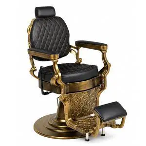 Vintage Barber Chair, Reclining Salon Chairs for Hair Stylist (Gold) | All Purpose Barber Chair, Professional Hairdresser Styling Chair, 360° Swivel, Height Adjustable, Heavy Duty Hydraulic Pump Vintage Barber Chair, Reclining Salon Chairs for Hair Stylist (Gold) | All Purpose Barber Chair, Professional Hairdresser Styling Chair, 360° Swivel, Height Adjustable, Heavy Duty Hydraulic Pump