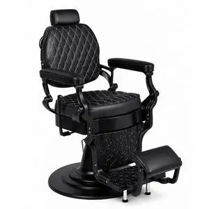 Vintage Barber Chair, Reclining Salon Chair for Hair Stylist (Black) | All Purpose Barber Chair, Professional Hairdresser Styling Chair, 360° Swivel, Height Adjustable, Heavy Duty Hydraulic Pump Vintage Barber Chair, Reclining Salon Chair for Hair Stylist (Black) | All Purpose Barber Chair, Professional Hairdresser Styling Chair, 360° Swivel, Height Adjustable, Heavy Duty Hydraulic Pump