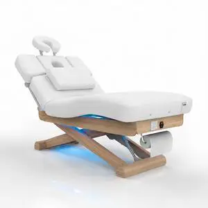 Electric Massage Table Esthetician Bed for Spa & Treatment (White) | 3 Motors Height Adjustable, Solid Wood Frame, Adjustable Backrest & Leg Rest, Soft Thick Cushion, Dual-End Face Cradle Design Electric Massage Table Esthetician Bed for Spa & Treatment (White) | 3 Motors Height Adjustable, Solid Wood Frame, Adjustable Backrest & Leg Rest, Soft Thick Cushion, Dual-End Face Cradle Design