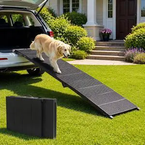 Foldable Dog Ramp for Car, 91in Portable Ramp for Large Dogs | Extra Long and Wide Folding Pet Ramp with Non-Slip Surface, Collapsible Pet Stair Rams for SUV Car Truck, Holds Up to 350 Lbs Foldable Dog Ramp for Car, 91in Portable Ramp for Large Dogs | Extra Long and Wide Folding Pet Ramp with Non-Slip Surface, Collapsible Pet Stair Rams for SUV Car Truck, Holds Up to 350 Lbs