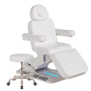 Electric Massage Table, 3 Motor Fully Adjustable with Stool (White) | Electric Esthetician Bed with Dual-Side Foot Pedals, Handheld Remote & LED Light for Beauty Tattoo Spa Medical Treatment Electric Massage Table, 3 Motor Fully Adjustable with Stool (White) | Electric Esthetician Bed with Dual-Side Foot Pedals, Handheld Remote & LED Light for Beauty Tattoo Spa Medical Treatment