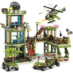 City War Military Base Army Toys, Compatible with Military Base, Army Toy with War Helicopter, Marine Artillery Vehicle, Police Car, Gift for Kid 6 7 8 9 10 11 12 Years Old (870 Pieces) City War Military Base Army Toys, Compatible with Military Base, Army Toy with War Helicopter, Marine Artillery Vehicle, Police Car, Gift for Kid 6 7 8 9 10 11 12 Years Old (870 Pieces)