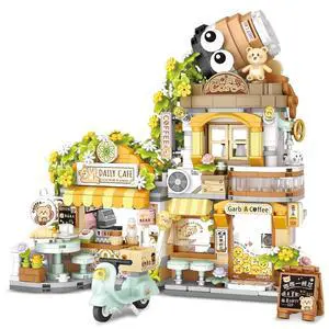 Street View Coffee Shop Mini Building Blocks, MOC Creative Building Toys Cute Animals Building Set for Girls 6-12, Simulation Architecture Construction Toy, Gift Idea for Kids Adults (1077 PCS) Street View Coffee Shop Mini Building Blocks, MOC Creative Building Toys Cute Animals Building Set for Girls 6-12, Simulation Architecture Construction Toy, Gift Idea for Kids Adults (1077 PCS)